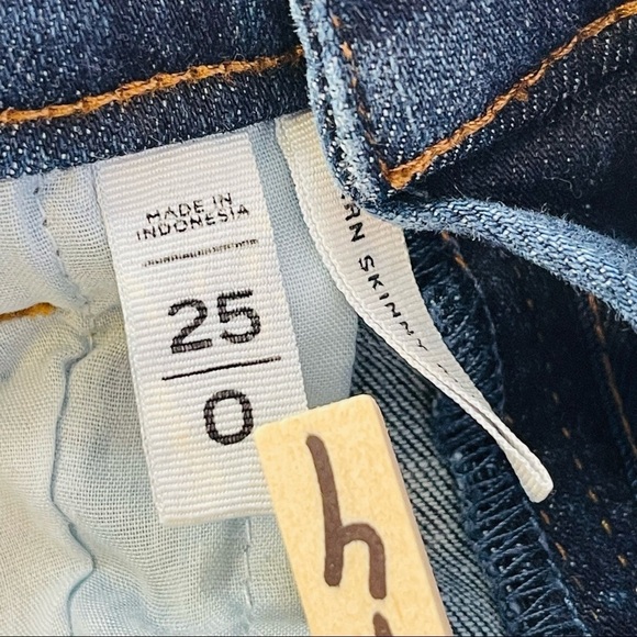 Ann Taylor Loft Modern Skinny Ankle Jeans Womens 0 25 Blue Frayed Hem Stretch - Picture 7 of 13